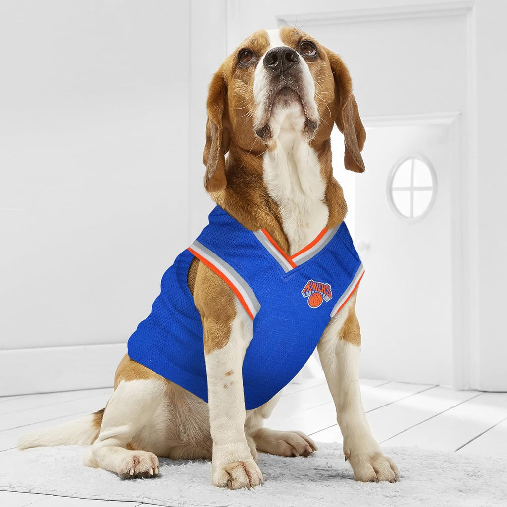 NBA NEW YORK KNICKS DOG Jersey, X-Small - Tank Top Basketball Pet Jersey