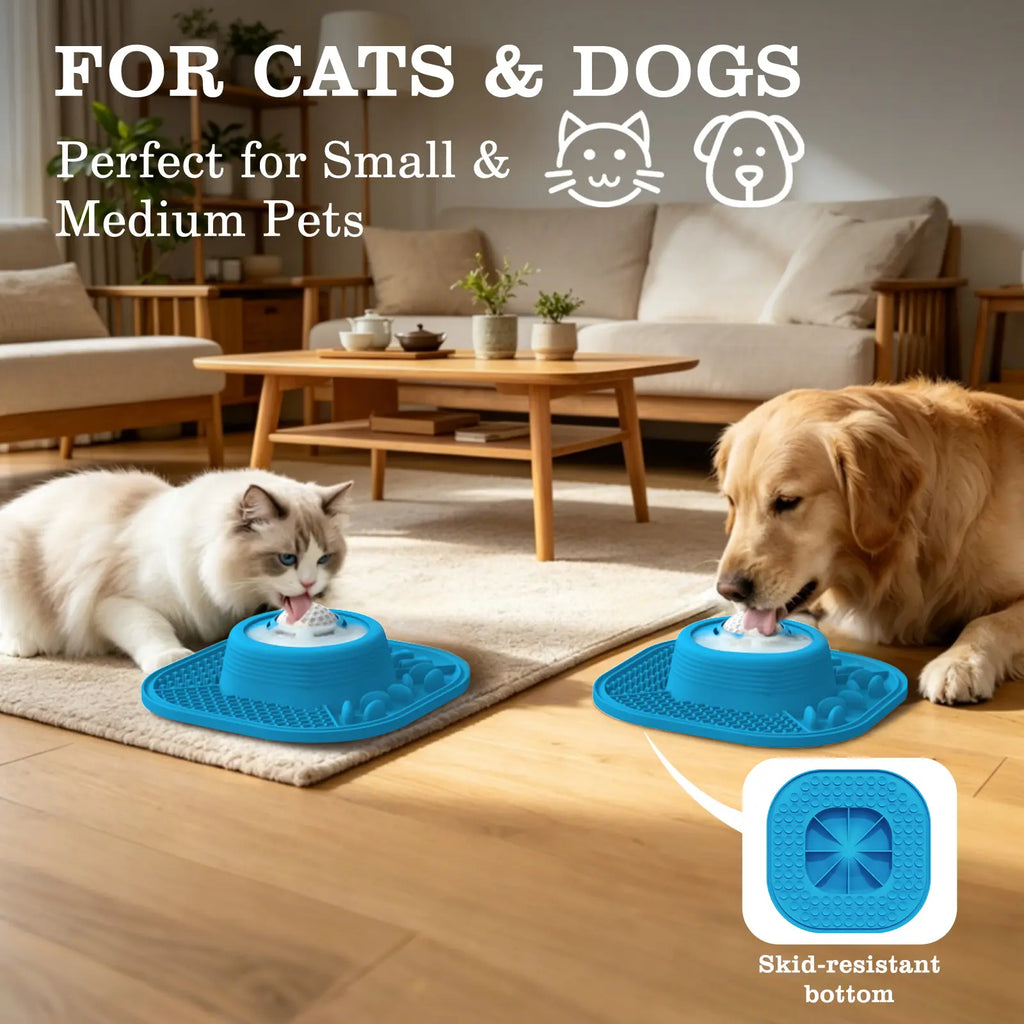 Pawlove Food Slow Feeder Bowl - Anti-Slip Ball-In Design, 3/4 Cup Capacity Neater Feeder for Liquid Treats, Bone Broth, Anxiety Relief Licking Bowl, Dishwasher Safe, Post-Op Feeding Toy for All Dog Breeds | Pet Supplies