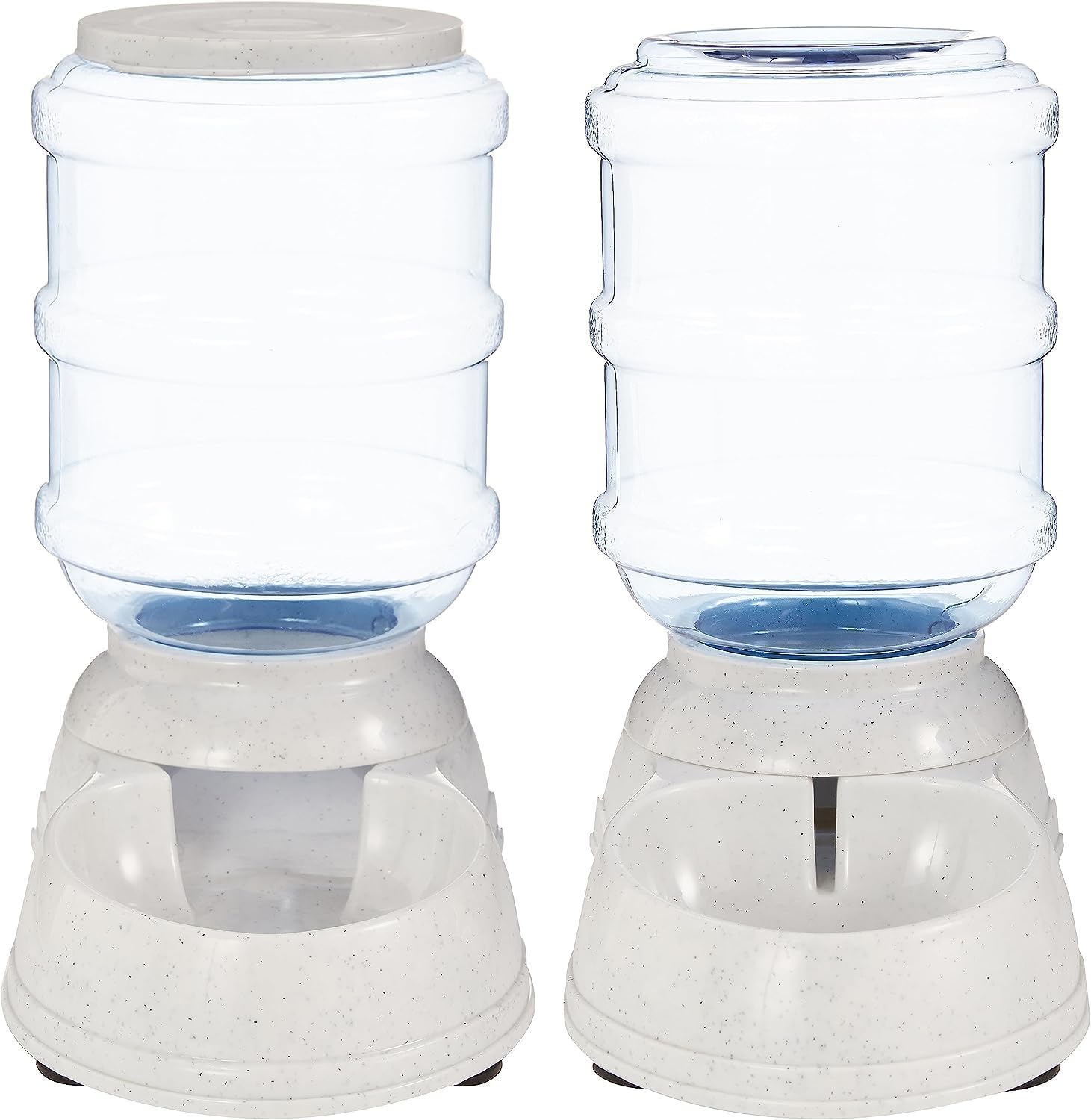 Automatic Pet Water Dispenser and Gravity Food Feeder Set for Cat and Dog, Easy to Clean, 152Fl.Oz Food Feeder, 135.3Fl.Oz Water Dispenser, Small, Pack of 2