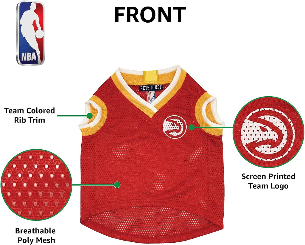 NBA Atlanta Hawks Dog Jersey, X-Small- Tank Top Basketball Pet Jersey