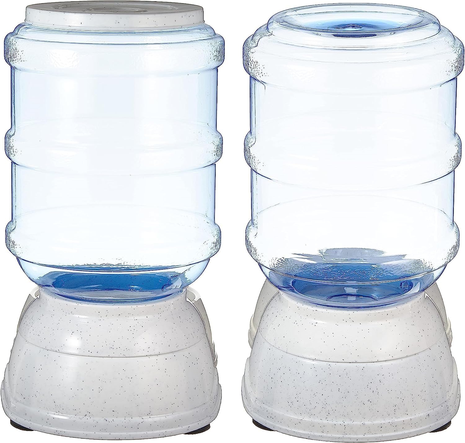 Automatic Pet Water Dispenser and Gravity Food Feeder Set for Cat and Dog, Easy to Clean, 152Fl.Oz Food Feeder, 135.3Fl.Oz Water Dispenser, Small, Pack of 2