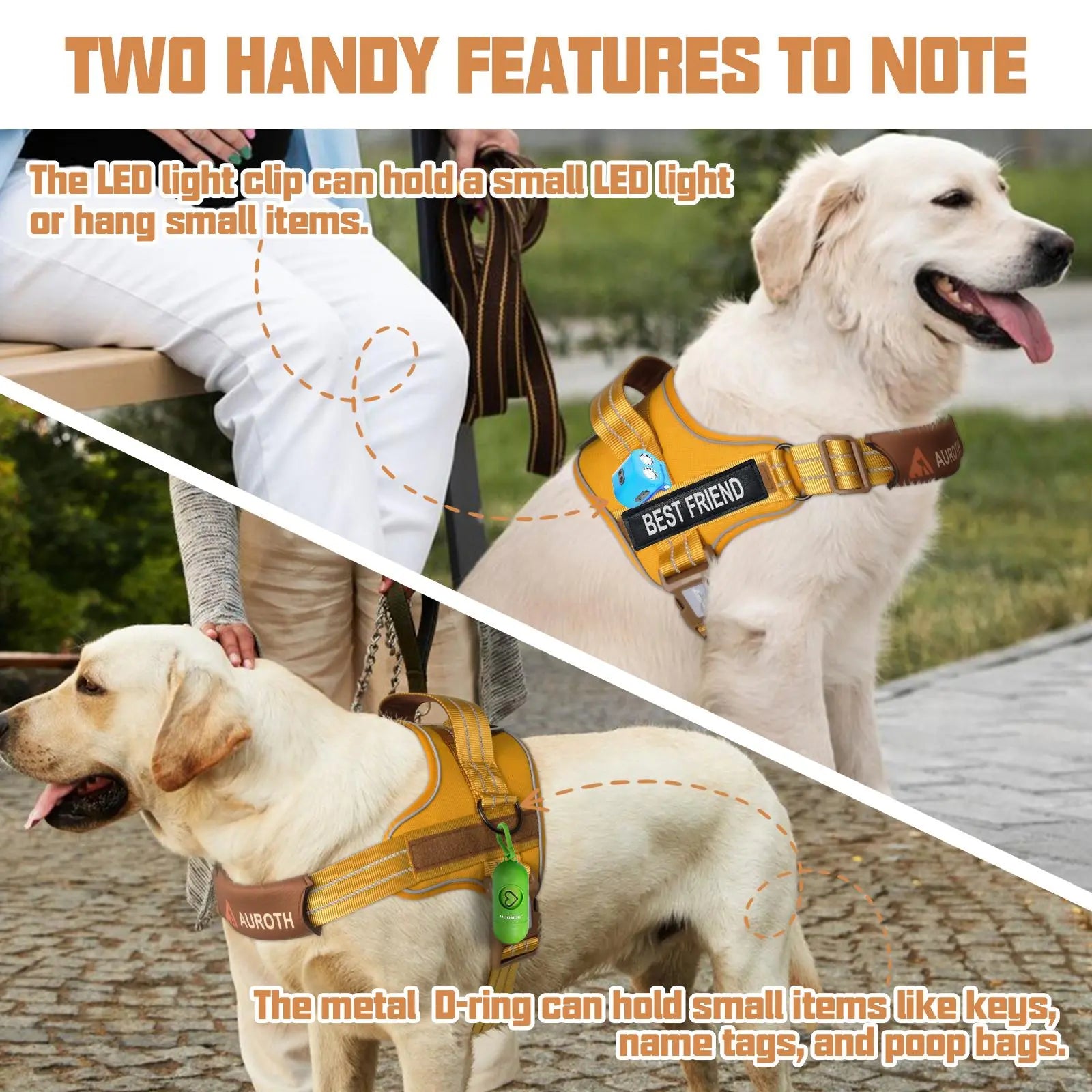 【#Dealsforyoudays】No Pull Dog Harness Straps, Safety Harnesses for Dogs – Soft Padded Service Vest, Reflective, Adjustable, Easy on & off – Ideal for Walking & Training, Fits Small, Medium & Large Dogs