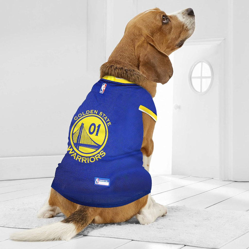 NBA GOLDEN STATE WARRIORS DOG Jersey, X-Small - Tank Top Basketball Pet Jersey