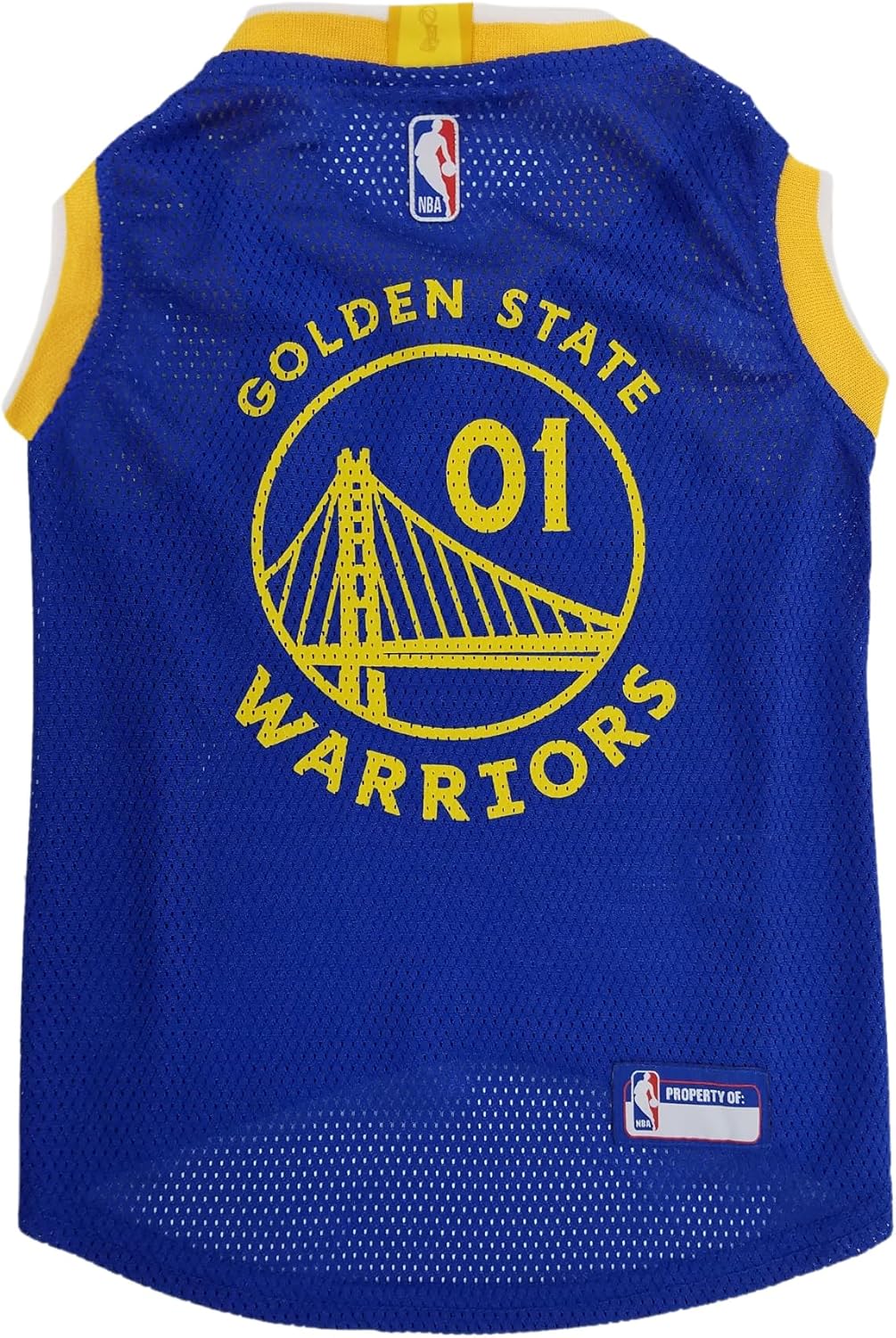 NBA GOLDEN STATE WARRIORS DOG Jersey, X-Small - Tank Top Basketball Pet Jersey