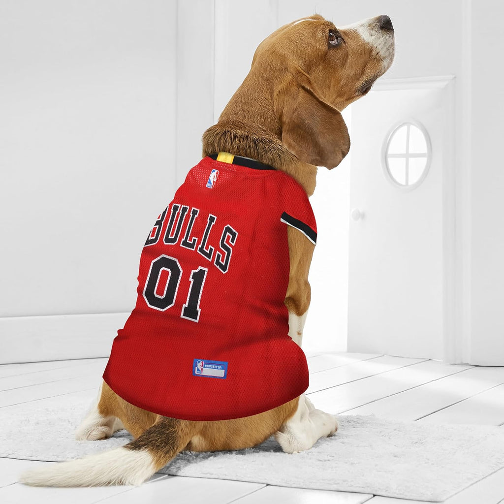 NBA CHICAGO BULLS DOG Jersey, X-Small - Tank Top Basketball Pet Jersey