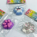 3-Pack Cat Paw Squishies Toys - Soft Stress Relief Sensory Bundle with Gradient Blue, Dreamy Purple, Clear Designs for On-The-Go Relaxation, Teenage Girl Gifts